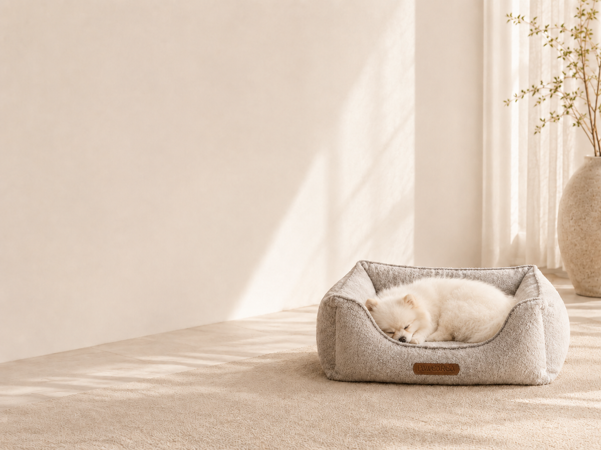 Hund schläft entspannt im Euphoria Hundebett